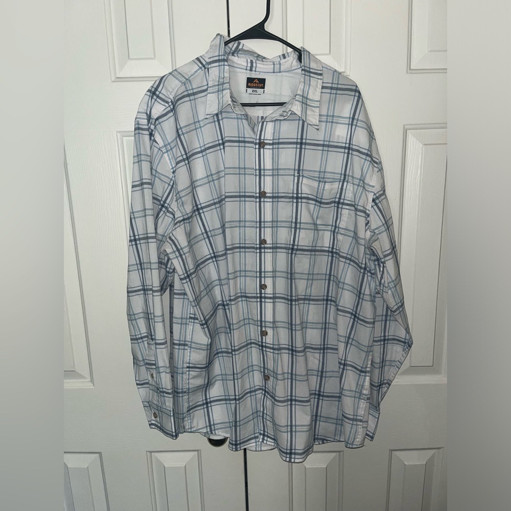 Ridgecut Blue and White Plaid Buttondown